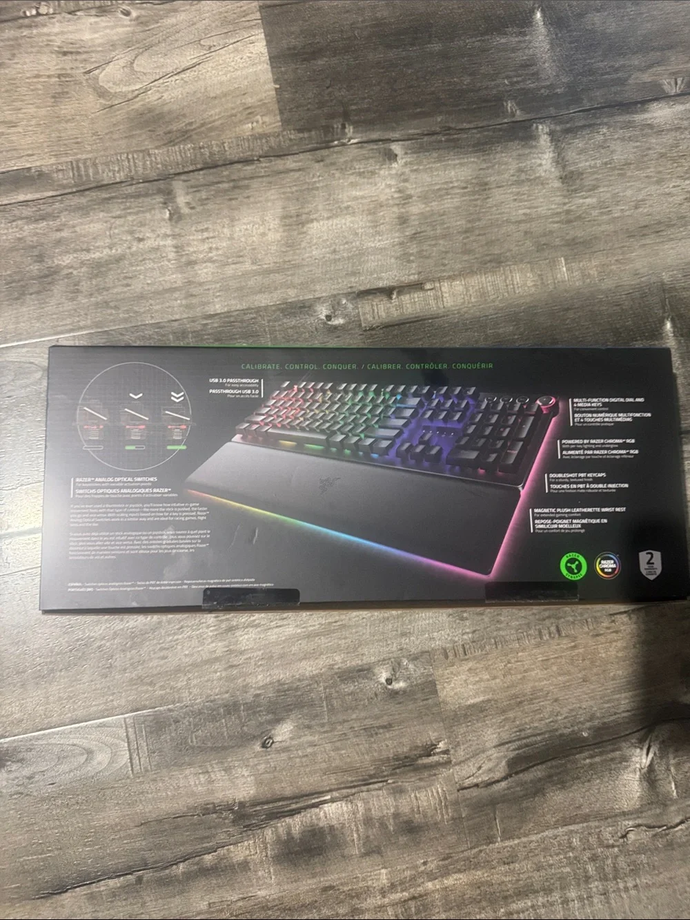 Razer Huntsman V2 Analog Gaming Keyboard - Black with RGB Backlighting